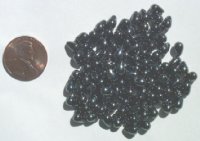 100 4mm Gunmetal Glass Drop Beads